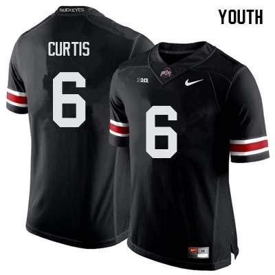 NCAA Ohio State Buckeyes Youth #6 Kory Curtis Black Nike Football College Jersey SEK0245KR